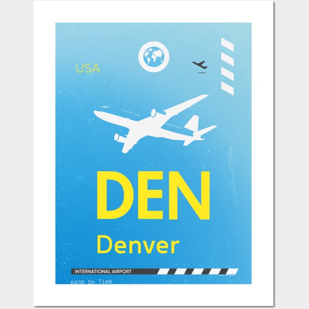 DEN Denver airport tag Wall Art by Woohoo